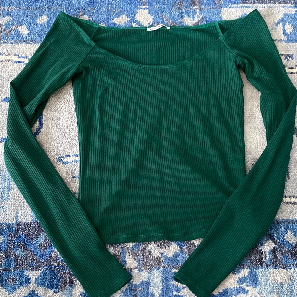 Reformation off shoulder long sleeve top